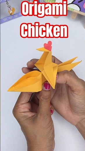 DIY Origami Chicken 🐔 | Easy & Fun Paper Craft Tutorial for Beginners | Paper Craft