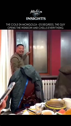 Hidden Insights on Instagram: "The video captures a shocking display of extreme weather in Mongolia, where the temperature has plummeted to -25 degrees. As soon as a man opens the window, the freezing outside air hits the warm indoor atmosphere, instantly creating a thick, fog-like “flash chill” that fills the entire room in seconds. #viral #usa #grow #trending #reels"