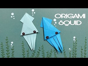 Origami Squid 🦑 Paper Squid Craft 🦑 Origami Easy