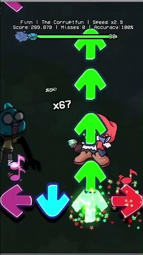 Speed : x 2.9 - BF VS Finn - Friday Night Funkin' | Mid Effort No-Hero (FNF Mod) #shorts #fnf