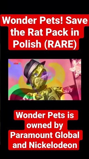 Wonder Pets! Save the Rat Pack in Polish (RARE) (Wonder Pets is owned by Paramount Global)