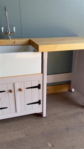 Handmade Belfast Butler Sink Unit: Appliance Space, Chunky Pine Worktop - Etsy UK