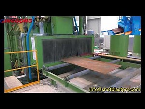 Automatic abrasive reclaim system for steel plate shot blasting machine