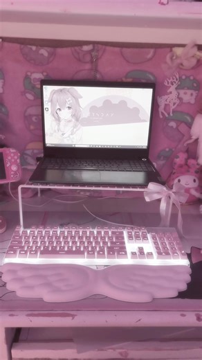 Hehe 🤍🎀 #fyp #viral #tiktok #setup #pinksetup | setup