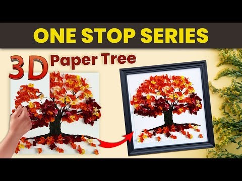 DIY 3D Paper Tree | How to Make 3D Paper Tree | Paper Craft for Beginners | 2024-25