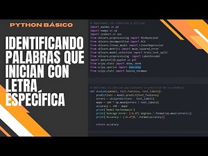 Ejercicios básicos de Python: identificación de palabras que empiecen con una letra específica