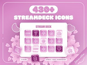 Sakura Streamdeck Icons: 430  Cherry Blossom Twitch Assets (digital Download) - Etsy