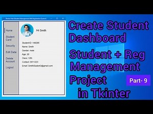 Create Dashboard in Tkinter | Registration + Management Project in Tkinter | Part 9