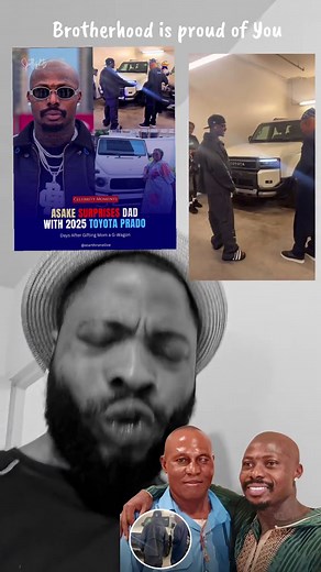 SPOTLIGHTS: Asake Surprises Dad With 2025 Toyota Prado Days After Gifting Mom a G-Wagon Afrobeats star Asake is winning hearts again, this time with a touching family moment. The 28-year-old singer surprised his father, Funbaba Ahmed, with a luxury 2025 Toyota Prado, unveiling the gift in a heartfelt garage reveal captured on video. The gesture came just days after he gifted his mother a Mercedes-Benz G-Wagon G63, reportedly worth up to $230,000, ahead of the Ramadan season. Fans have been celeb