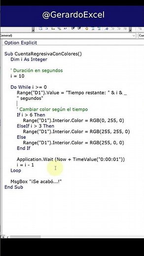 🚨 Countdown timer in Excel with visual alert