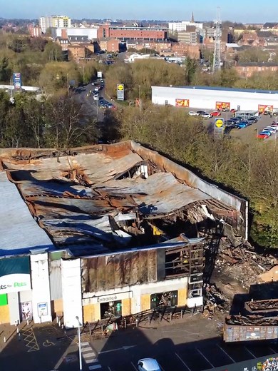 Dunelm and Pets at Home Demolition After Arson Attack
