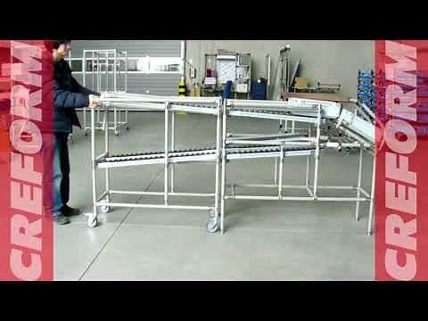 Karakuri transfer cart and flow rack