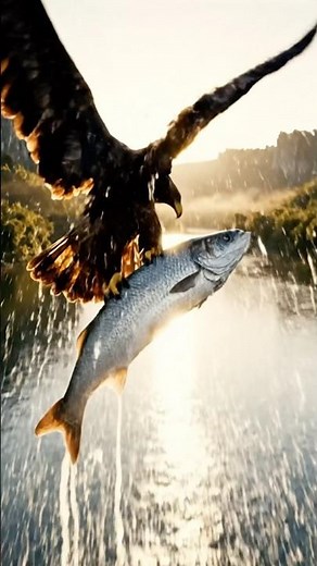 How Eagles Hunt in Rivers – Amazing Hunting Skills