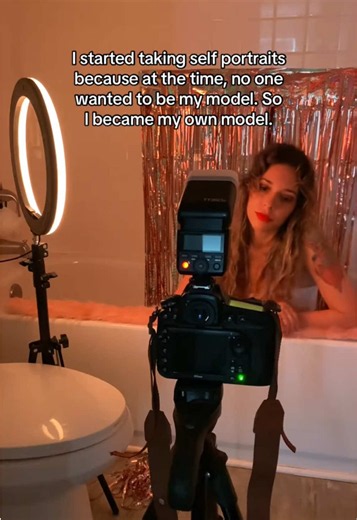 so much has changed but taking self portraits taught me how to be a better photographer by understanding body language, analyzing my photos on how to improve, set design, etc. these are all transferable skills that I apply to working with clients . . . #fyp #photography #portraitphotography #atlantaphotographer #flashphotography