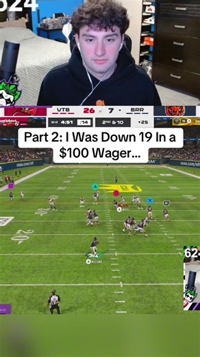 Part 2: I Was Down 19 In a $100 Madden Wager #madden #madden26 #maddenclips #maddengameplay #gaming