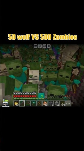 50 Wolves vs 500 Zombies… Who Wins? 😳🐺💀