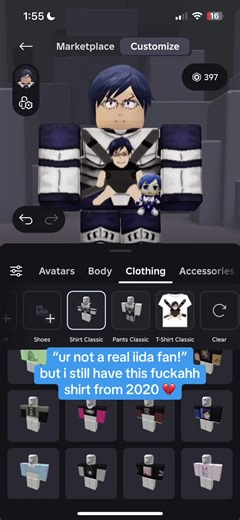 CARTOONY ANIMATION HAD A CHOKEHOLD ON ME #tenyaiida #2020 #roblox #myheroacademia #mha