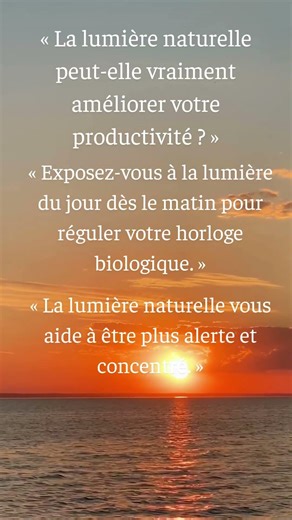 L’influence de la lumière naturelle #confianceensoi