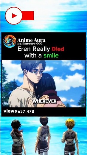 Die with a smile ☺️🤍[Attack on Titan] #aot #diewithsmile #erenyeager #mikasa