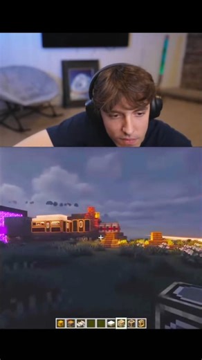 Minecraft Flying Train Mod 😱 Donut Reacts to INSANE Sky Train! #shorts