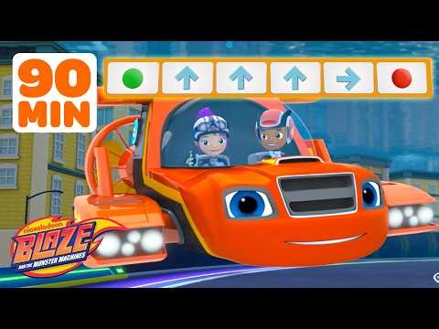 Coding with Submarine Blaze! | 90 Minutes | Blaze and the Monster Machines