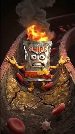 Chips Arteries Damage Karti Hain 🍟⚠️ | 3D Medical Animation | Heart Health Awareness