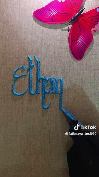 Beautiful Name Calligraphy: Ethan Name Design Ideas
