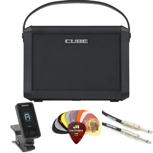 Roland CUBE Street Mini Multi-instrument Combo Amplifier Essentials Bundle
