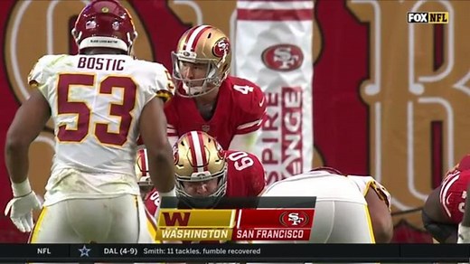 Kevin Pierre-Louis bowls over Kyle Juszczyk for dominant sack