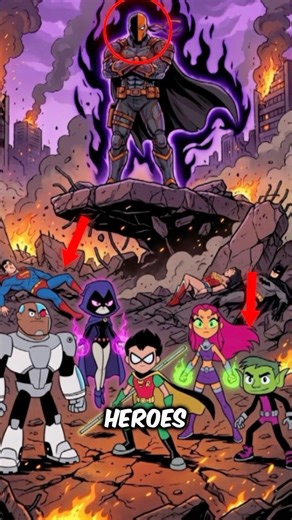 Teen Titans defeated a Villain even the strongest heroes couldn’t stop…🥶 #shorts
