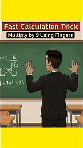 Multiple by 9 Instantly with This finger Trick