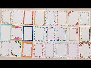 50 SIMPLE BORDER DESIGNS/PROJECT WORK DESIGNS/ASSIGNMENT FRONT PAGE DESIGN/A4SHEET/PROJECTOR DESIGN