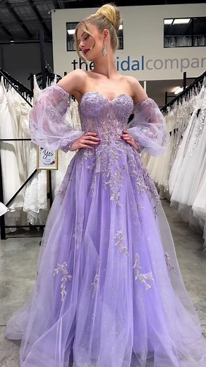 16K views · 292 reactions | Change up a strapless design  by adding removable sleeves  2023 formal prom princess dresses  | The Bridal Company | Facebook