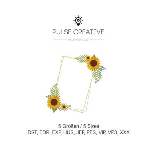 Sunflower Embroidery Design, Floral Embroidery Design, Flower Wreath Embroidery Design, Kitchen Towel Embroidery Design Farmhouse Embroidery - Etsy