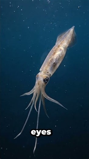 This Alien-Looking Squid Lives Where Sunlight Never Reaches #youtubeshorts