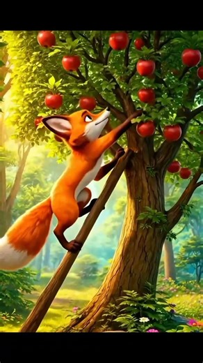 Greedy Fox Climbs Tree for Apples! 🍎 | Animated Jungle Story #1k