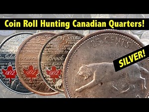 Silver Quarter found Coin Roll Hunting in Canada!