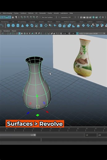 Revolve Tool in Maya | Create Models in Seconds! 🚀