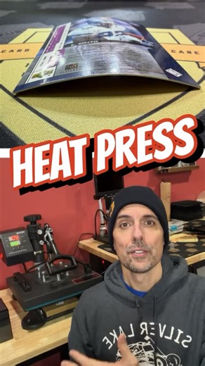 Heat Press - Modern era sports cards Mist card spray on the pads and make a card sandwich with card mat foam and backing boards 165° Fahrenheit and the heat press for 30 minutes Turn off the press keep it closed. Let it rest for over an hour. Let it cool off completely. That’s it 🤘🏼 Happy New Year, Kurt #kurtscardcare #thehobby #footballcards #dallascowboys #upperdeck | Kurts Card Care