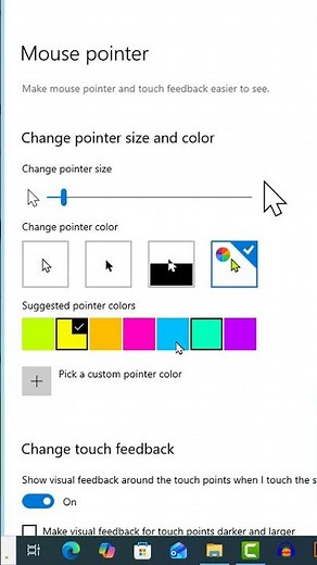 how to change mouse pointer color in windows #shorts #shortvideo