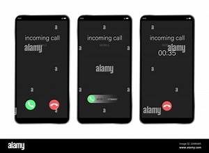 Mockup incoming call, smartphone interface vector template. Flat UI, UX for application. New Call screen template. Web app display template Stock Vector Image & Art - Alamy