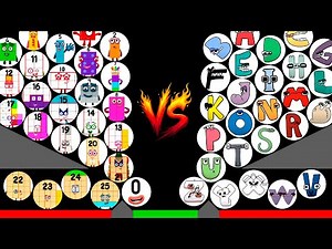 26 ALPHABET LORE VS 26 NUMBERBLOCKS Marble Race in Algodoo - Who will be the CHAMPION?