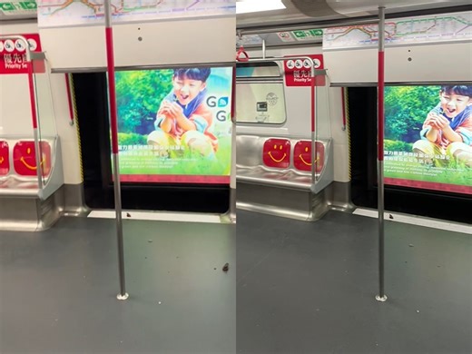 (Video) MTR door flew off, disrupting peak hour service