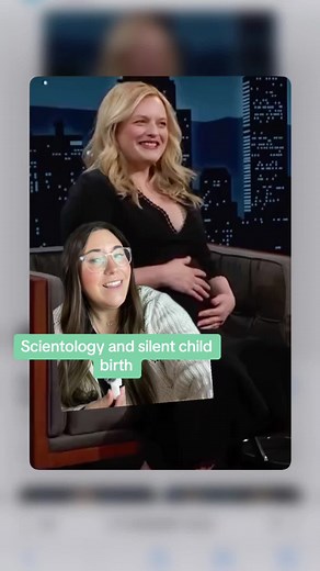 Elisabwth Moss, Scientology, and silent child birth #scientologycelebs #scientology #elisabethmoss #thehandmaidstale #handmaidstale #jimmykimmel #greenscreen