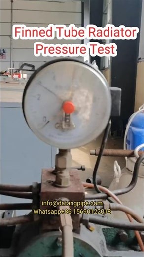 Finned tube radiator pressure test.#fintube #finnedtube #radiator #pressuretest