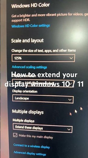 How to extend your display windows 10 / 11