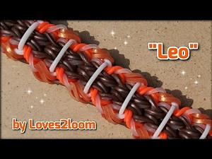 "Leo" Rainbow Loom Bracelet Tutorial (4 bars wide)
