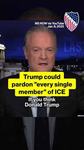 MS NOW’s Lawrence O’Donnell warns Trump could ‘pardon every single member’ of ICE on his last day in office. He says only a Democratic president, a Democratic AG, and a Democratic‑appointed US attorney in Minneapolis could bring a “truly honest investigation” into Jonathan Ross & the death of Renee Good. #LULAC #ICEWatch #JusticeForRenee #Accountability | LULAC