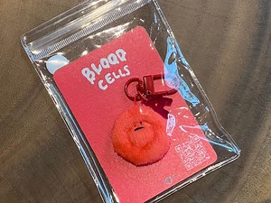 Red Blood Cell Keychain With Blood Type Charm - Etsy