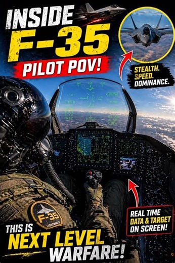 Inside the F-35 Fighter Jet cockpit 😳🔥 This is fighter pilots actually see #FighterJet #CockpitView